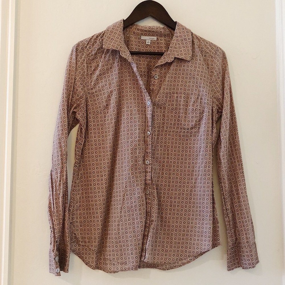 Patterned button up blouse
